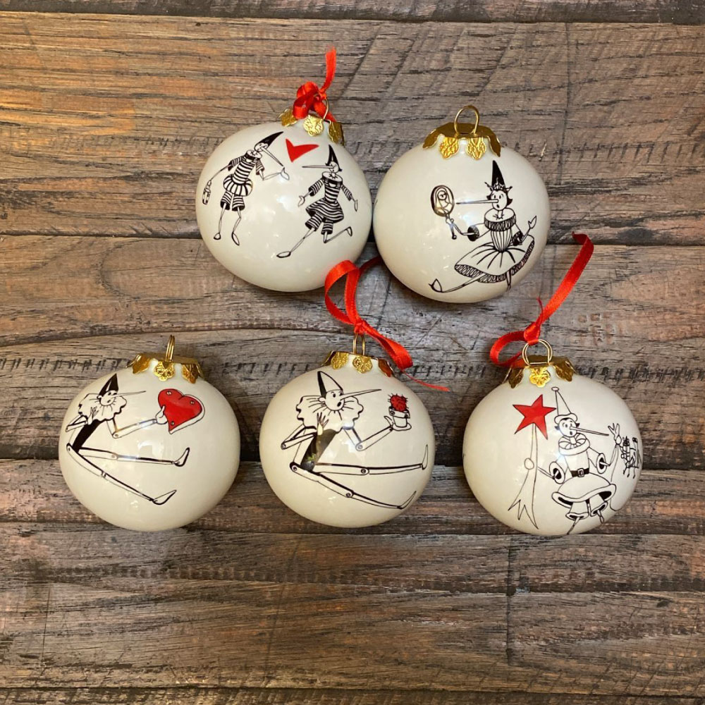 Christmas ball in pure porcelain - Free Shipping: